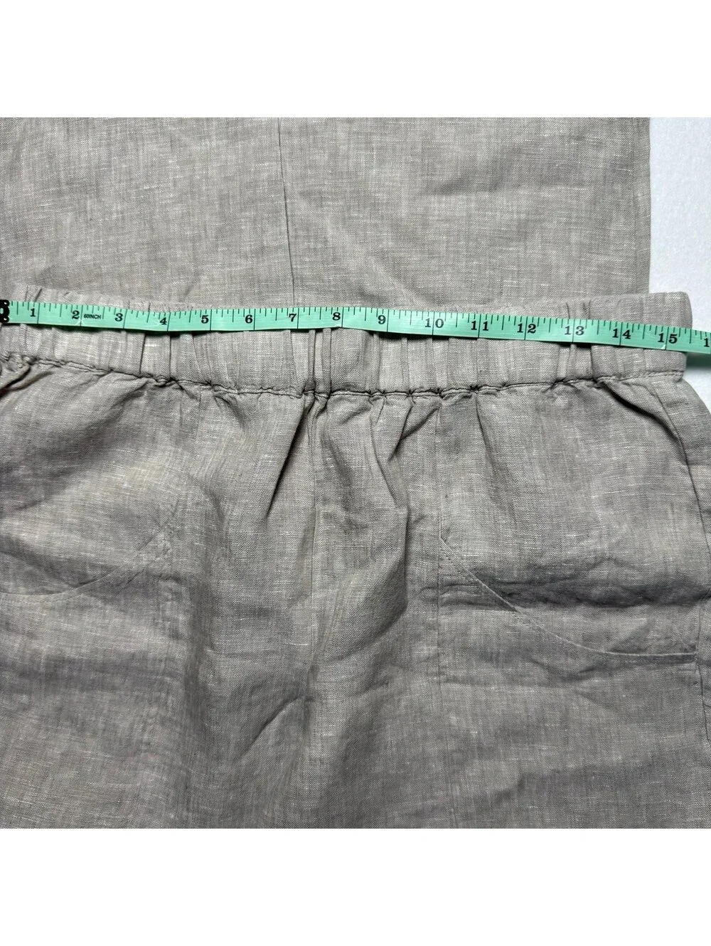 Quince 100% European Linen Tapered Ankle Pants Flax Beige Size Medium NWOT